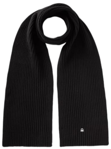 United Colors of Benetton Écharpe 12PAUU00X, Noir, OS Homme