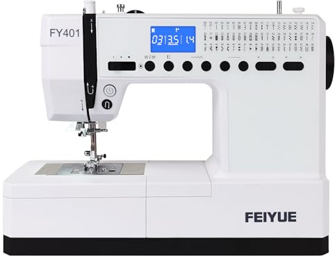 FEIYUE FY401 Electronic Sewing Machine, 60 Stitches, Digital LCD, Easy One-Touch Operation, Portable & Versatile for Beginners and Crafters, Home Sewing & DIY Projects