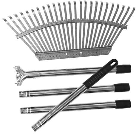 EPIGEIST Per Foglie in Metallo Con Design Regolabile Denti in Acciaio Inossidabile Per Giardinaggio Diserbo e Foglie Compatto e Portatile Per in Casa Camper e