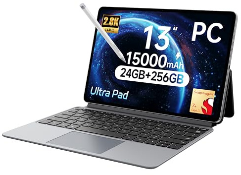 ALLDOCUBE Ultra Pad 13 pollici Tablet con tastiera e stilo, display 2880x1840 144Hz, Tablet gaming Android 15 Snapdragon 7+ Gen3, 24GB RAM+256GB ROM, 8 altoparlanti, WiFi 6/BT 5.4/NFE, 15000mAh PD 33W
