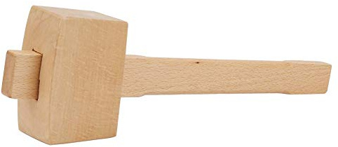 Wooden Mallet Manual, Wood Chisels for Woodworking Timber Framing Tools Beech Solid Carpenter Woodworking Tool (l)
