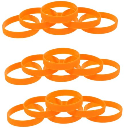 LOORGVEL 48 St Orange Silikonarmband Flexibla och Bekväma Anpassningsbara Tomma Sport Eventarmband för Kvinnor och Perfekta Identifieringsband och Festfavoriter