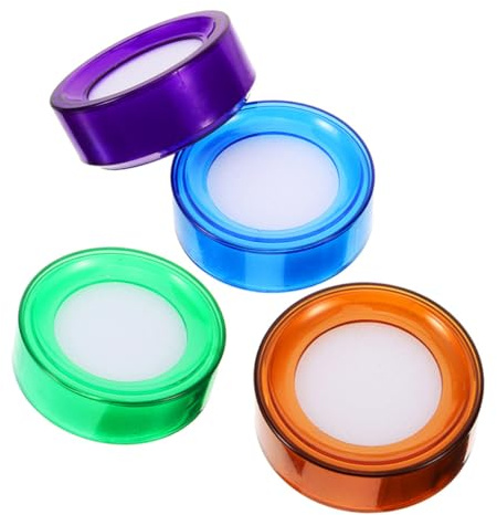 Gogogmee 4 pièces Éponge Humide pour Doigt Cup Moistener Plastique Humidificateur Doigts pour Comptage de et Documents Nettoyage Facile Usage Polyvalent Bureau et Banque