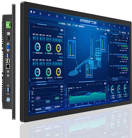 LADECNERHT Panel Pc Industriale Embedded, Computer Win 10 con Touchscreen a 10 Punti, all-in-One Ip65, per Ufficio/Automazione/Chioschi/Bar/Magazzino 17inch-i7-6500U(4GRAM+128GSSD)
