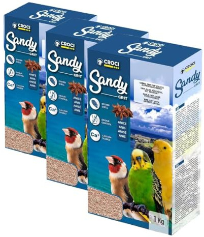 Croci Arena con Grit para Pájaro 1 Kg (Paquete de 3)