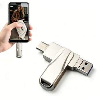 Pendrive USB C,512 GB 4-in-1 Memoria USB C PendriveUsb C Y USB 3.0-Pendrive para Movil Memoria Externa,Transmisió Alta Velocidad Fácil De Transportar Resistent,Compatible con Múltiple Dispositiv