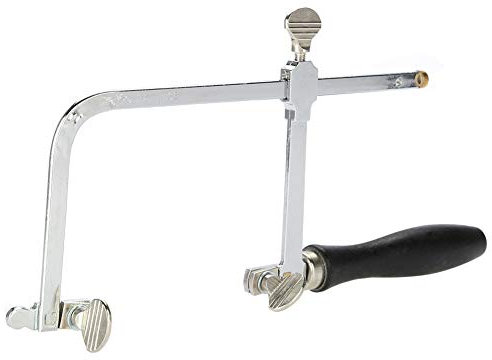 Sierra de sierra de en forma de U ajustable en forma de bricolaje herramientas de mano 12pcs espiral vio para el arte de la joyería (A)