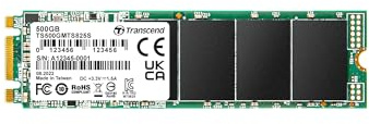 Transcend MTS825S 500GB SATA III 6Gb/s SSD, Read/Write up to 530/480 MB/s with 3D Nand Flash TS500GMTS825S