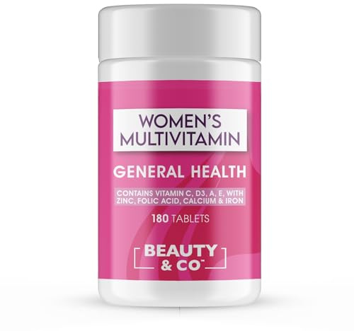 Women's Multivitamin Tablets, Beauty & Co. 180 Tub, Contains 23 Vitamins and Essential Minerals