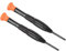 CoCud Tournevis à Fente Minuscule, Taille 2,5 mm, Longueur de 109 mm, Tournevis Plat en Acier avec Couvercle Pivotant et Poignée Antidérapante - (Applications : pour Lunettes), 2 Pcs