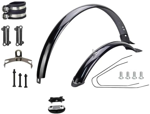 LPHFDCS Bike Mudguards Mountain Bike Mudguards Road Bicycles Fenders 27.5 inch Rustproof Front and Rear Fender Set Cycling Fender Set Wheel Fenders Mountain Bike Mudguards(Adjustable Brace)