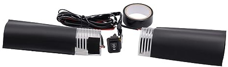 PAMINGONO 1juego Kit De Empuñaduras Calefactables Para Motocicleta Puños Eléctricos Con Control De Temperatura Fácil Instalación y Diseño Color Negro