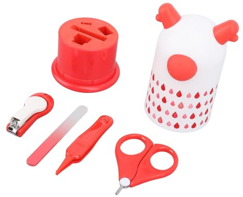 5 Pezzi Tagliaunghie per Bambini Set Tagliaunghie di Sicurezza per Bambini Set per la Cura del Bambino con Forbici Tagliaunghie Lime per Unghie Pinzette Scatola di Immagazzinaggio