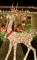 Weihnachts-Rentier, beleuchtet, batteriebetrieben, LED, funkelndes Rentier für Haus und Garten, warmweiß, beleuchtete Weihnachtsdekoration für Hof, Rasen, Terrasse, Veranda, drinnen und draußen, Rot