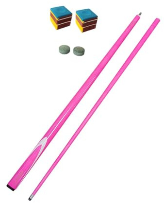 LOVIVER Queue de Billard en Fibre de Carbone 57 1/2 Split Snooker Cue Bâton de Billard pour Hommes Femmes Joueurs de Billard Adultes, Rose