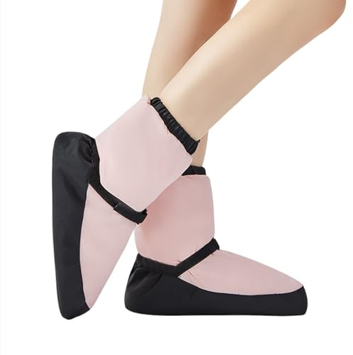 KAISUN Stivale Balletto, Warm Up Bootie, Scarpe da Ballo Donna, Dance Stivali Ballo Caldo Stivali Invernali Scarpe Allenamento Riscaldano(Rose,M(39-40))