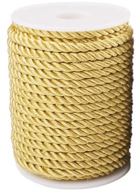 Cordoncino decorativo intrecciato dorato, 3 strati di corda in poliestere intrecciato, 5 mm, per decorazioni per la casa, costumi, spago d'onore, borsa di Natale cordoncini gioielli fabbricazione 20