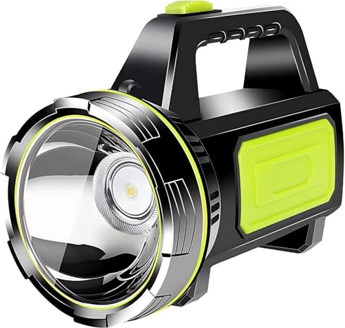 AMYLIAGAN Rechargeable LED Torch, Super Bright Handheld Torches Camping Light with 2 Light Modes Portable LED Spotlight Searchlight Lantern Waterproof Outdoor Emergency Flashlight Camping Torch