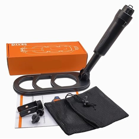 Vattentät metalldetektor hopfällbar version Pulsspole Undervattenspulsskanning Pinpointer-detektion(Black)