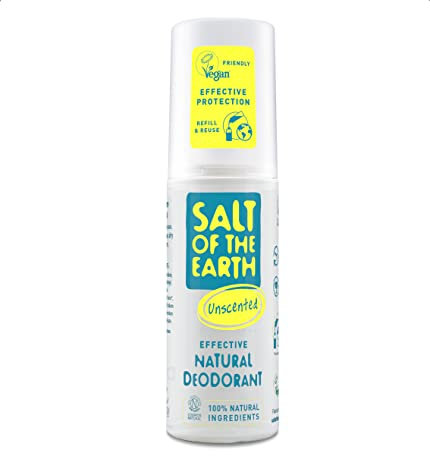 Salt Of The Earth Natürliches Deospray, Geruchlos, Ohne Parfüm - Vegan, Langanhaltender Schutz, Ohne Tierversuche - 100 ml