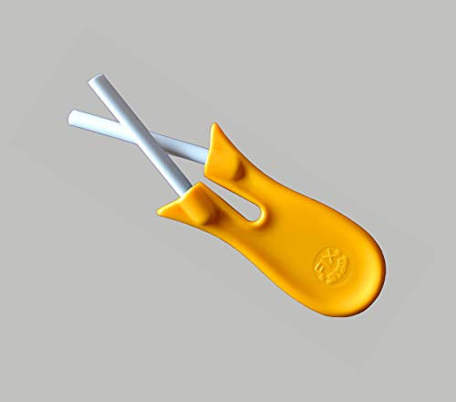 Solingen FIX Kreuzschleifer Keramik Wetzstahl Messer Sense Messerschärfer (Gelb)
