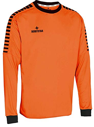Derbystar Hyper målmandstrøje - Maglia da Portiere per Bambini, Unisex, Taglia 140 EU, Colore: Arancione