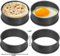 Set di 4 stampi pancake antiaderenti – Ideali per crumpets inglesi, muffin e uova – In acciaio al carbonio, facili da pulire – Prodotto in Inghilterra