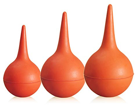 Eastchem Laboratory Tool Red Rubber Squeeze Bulb Ear Syringe Ball,30ml,60ml,90ml