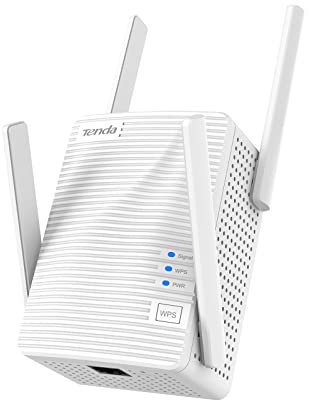 Tenda A21 WLAN Verstärker Repeater (Dual-Band AC2100, 2,4GHz: 300 Mbit/s + 5GHz: 1734 Mbit/s) 4X 3dBi Antennen, 4x4 MU-MIMO, Signal-Anzeige, WPS, AP-Modus, Einfache Einrichtung