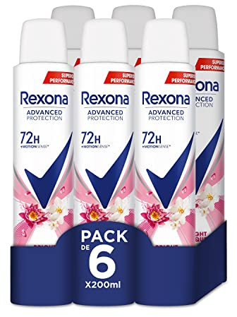 Rexona Deodorante spray Advance Protection Bright Bouquet 72h da donna 200 ml - Confezione da 6