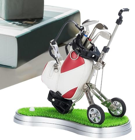 Esncddym Golfstifte,Golfstift-Set - Miniatur-Golf-Tasche Schreibtisch-,Lustige Golf-Souvenirs, einzigartiges Golfschläger-Stiftset für Erwachsene und Herren