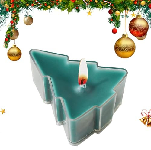 Candele decorative a forma di albero di Natale, piccole candele natalizie, candele profumate di Natale, per interni ed esterni, aromaterapia in feste e celebrazioni