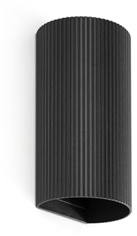 Faro Barcelona 40543 - SOLE 2L Applique ronde noire cannelée