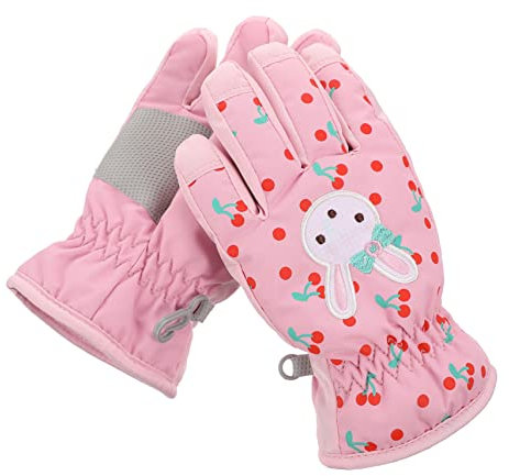 MUELODSIC Junge Mädchen Skihandschuhe Winddicht Warm Skifäustlinge Für Mädchen Mit Anti-rutsch Und Elastischem Bündchen Für Winter Schnee Aktivitäten Und Outdoor Spielspaß