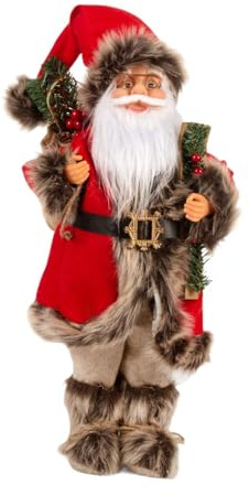 Gcljlmy Jultomtefigur, jultomtefigur, bordsdekoration, traditionell stående docka, dekoration för skrivbordet, fönsterdekoration (24 cm x 45 cm)