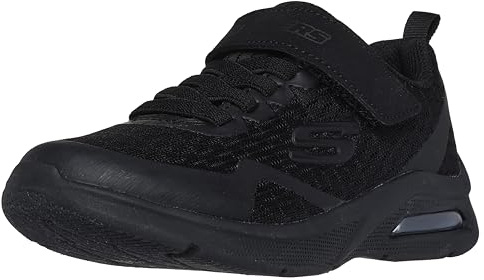 Skechers Boy's Microspec Max Torvix Trainers, Black Textile & Trim, 4.5 UK Child