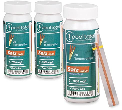 POOL Total Teststreifen Salz (NaCl) 0-7000 mg/l (20 TestStrips)… (3)