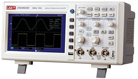 UNI-T UTD2052CEX+ - Oscilloscopio digitale a due canali per laboratori ed elettronici, 50 MHz, 1GSa/s, 5,000 wfms/s