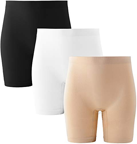 INNERSY Anti Chafing Shorts Women Under Dress Skirt Modesty Shorts 3 Pack | No Chub Rub in Summer, High Waist Underskirt Pants, Smooth & Stretch, Tag-free, for Gym, Running, Cycling, Hiking, Traveling