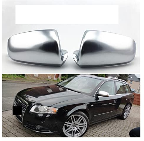 Auto Spiegelkappen Für Audi A4 S4 B6 B7 A6 C6 1 Paar Auto Außenspiegelkappen Matt Chrom Spiegelabdeckung Rückspiegelkappe S Line Rückspiegelkappe