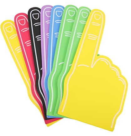 Happyyami 8st Eva Riesige Schaumhand Schaumfinger Für Den Große Schaumstoffhand Schaumparty Nummer Eins Pompons Cheerleading Jubelnde Handblume Cheerleader-Hand Handblumen Mini