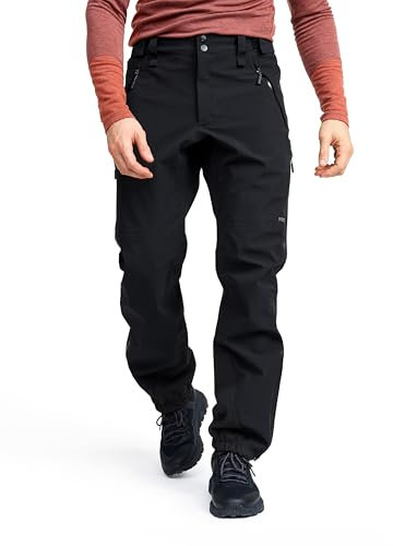 RevolutionRace Cyclone 3L Shell Pants für Herren, wasserdichte Hose mit Recco-Reflektoren zum Wandern, Black, XL