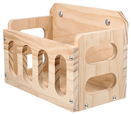 Happyyami Alimentador De Heno para Conejos Y Animales Pequeños Comedero De Heno para Jaula Contenedor De Fácil De Instalar para Hámster Chinchilla Y Conejillo De Indias 9.25X6.69X5.31In