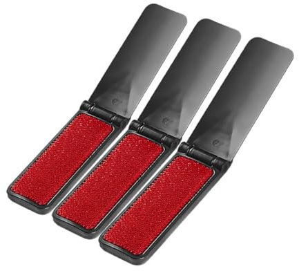 Ipetboom 3 Pezzi Adesivo di abbigliamento rimuovi lanugine lanugine riutilizzabile spazzola per rimuovere i di animali domestici pennello levapelucchi spazzola per pp Black