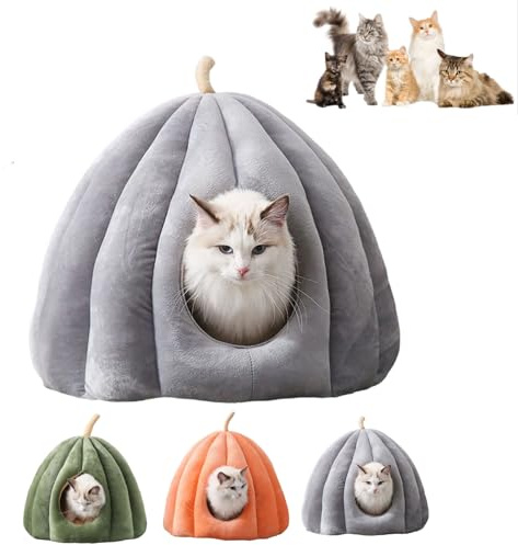 Kattgrotta säng, litet katttält sänghus, katt Igloo grotta husdjurssäng för hundar, vikbar bekväm husdjur kattsäng, varm och bekväm katter som sover grotthus för katter, kattungar, inomhus