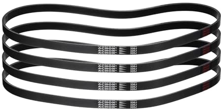 QUARKZMAN 4 Pezzi 320J6 PJ Cinghia A V 6 Coste Lunghezza 32 (813 Mm) Larghezza 0.55 (14.04 Mm) Altezza 0.14 (3.5 Mm), Cinghia Poli V In Gomma EPDM, Cinghia Micro V Multi Cuneo