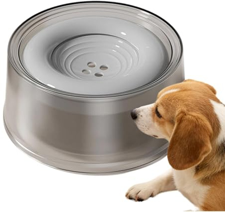 Cuenco de Agua para Perros Disco Flotante 1200 ml para Mascotas
