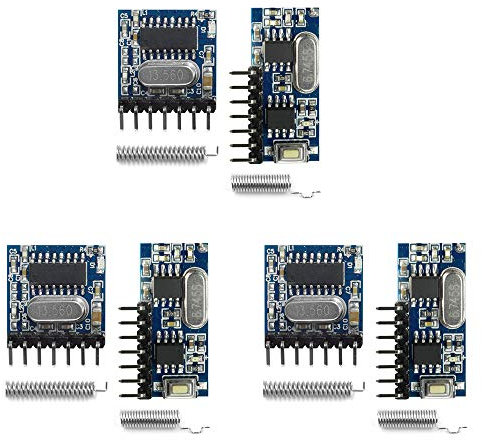 QIACHIP Kabellos rx480e 433 MHz Funk Modul RF Empfänger Sender Für Arduino Raspberry pi 3 Sätze 4 Kanal Ausgang Link Kit mit 1527 Lerncode für die Fernbedienung