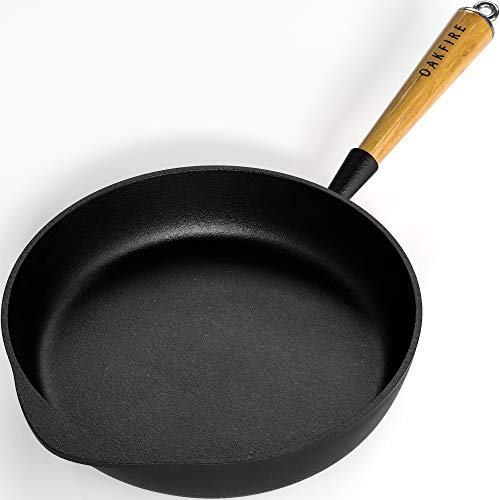 Oakfire Gusseisenpfanne 28cm - Eisenpfanne für Induktion - Robuste Pfanne aus Gusseisen - Gusspfanne für Grill zum Braten & Schmoren - Cast Iron Pan für perfektes Steak