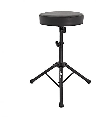 Gear4Music Drum Drummer-Sitze Hocker schwarz - Maximale Höhe: 60cm